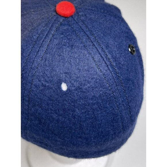 VTG 1950s MLB SMALL Navy Wool Blend Felt Minnesota Twins BASEBALL CAP USA Flaws - Picture 7 of 12